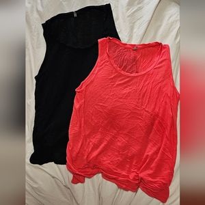 TRESICS - M - BLACK & RED - TANK TOPS - SET OF TWO